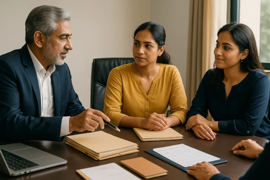 Family lawyer guiding sisters on next steps under domestic violence law India