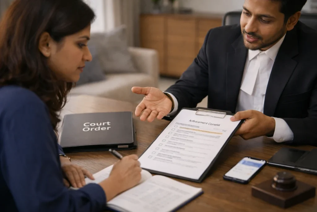 non-payment of maintenance remedies in Bengaluru: checklist, court order, arrears sheet