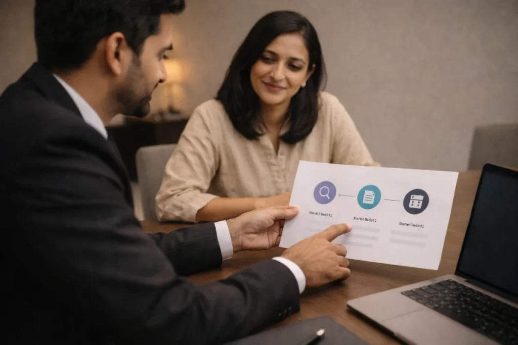 Advocate guiding strategy for case status, documents, next hearing in Bengaluru