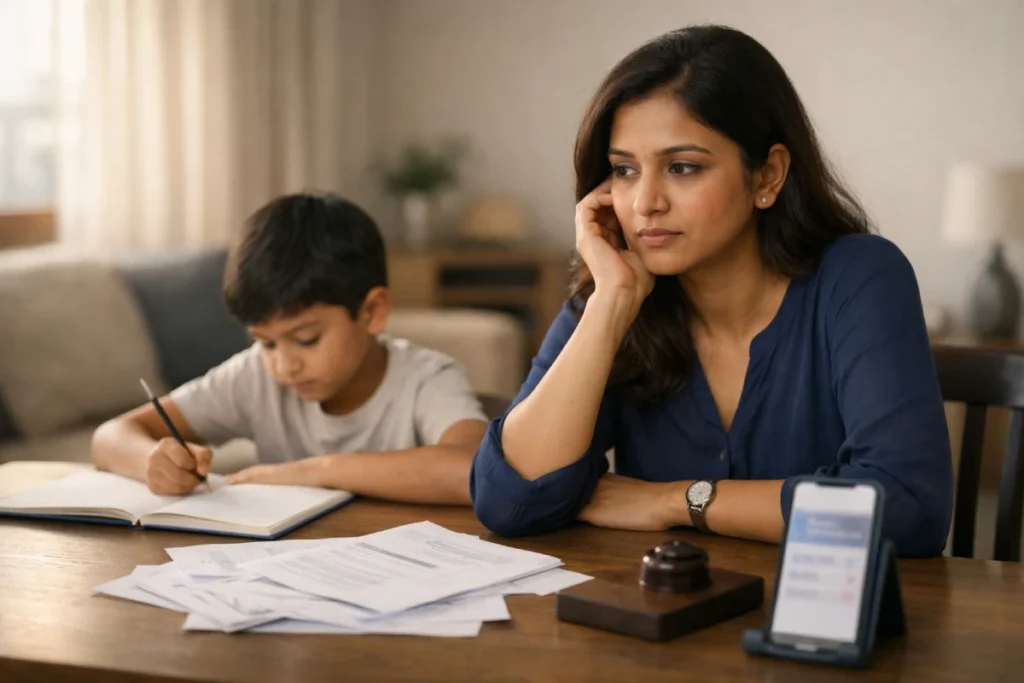 maintenance not paid: Bengaluru mother and child managing bills and expenses