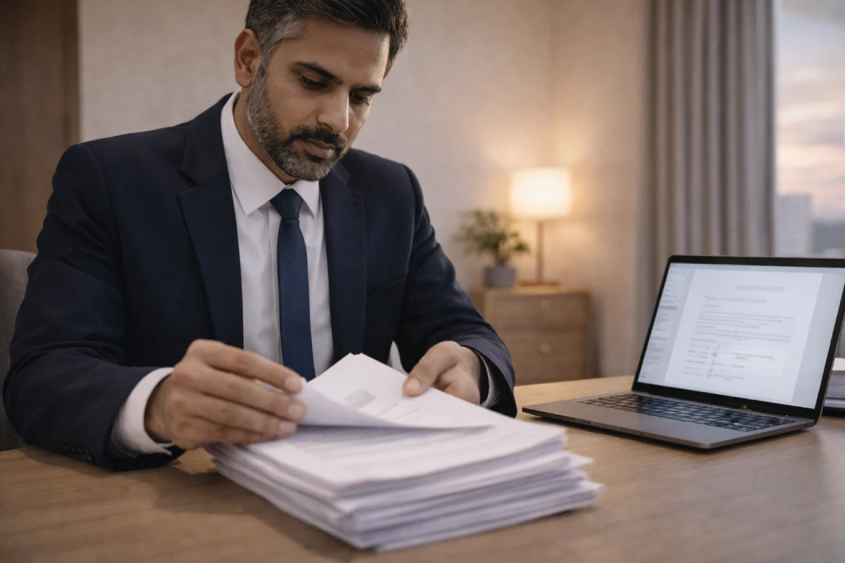 Contested divorce process: lawyer preparing final arguments and submissions