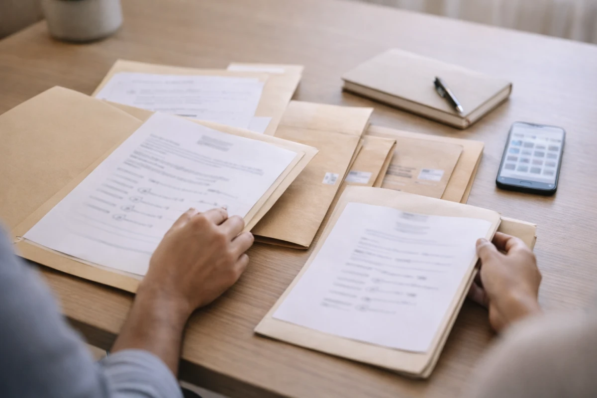 Contested divorce process: organising marriage and financial documents