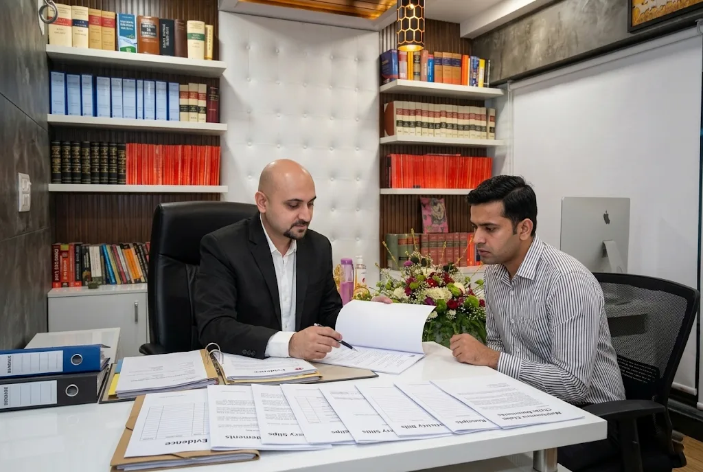 Maintenance cases in favour of husband with bank records and legal papers